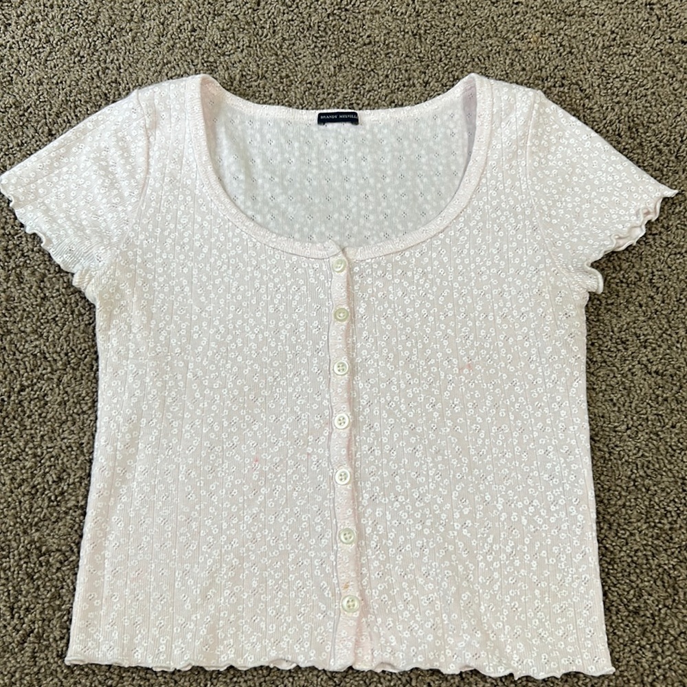 Brandy melville Zella ruffle top
